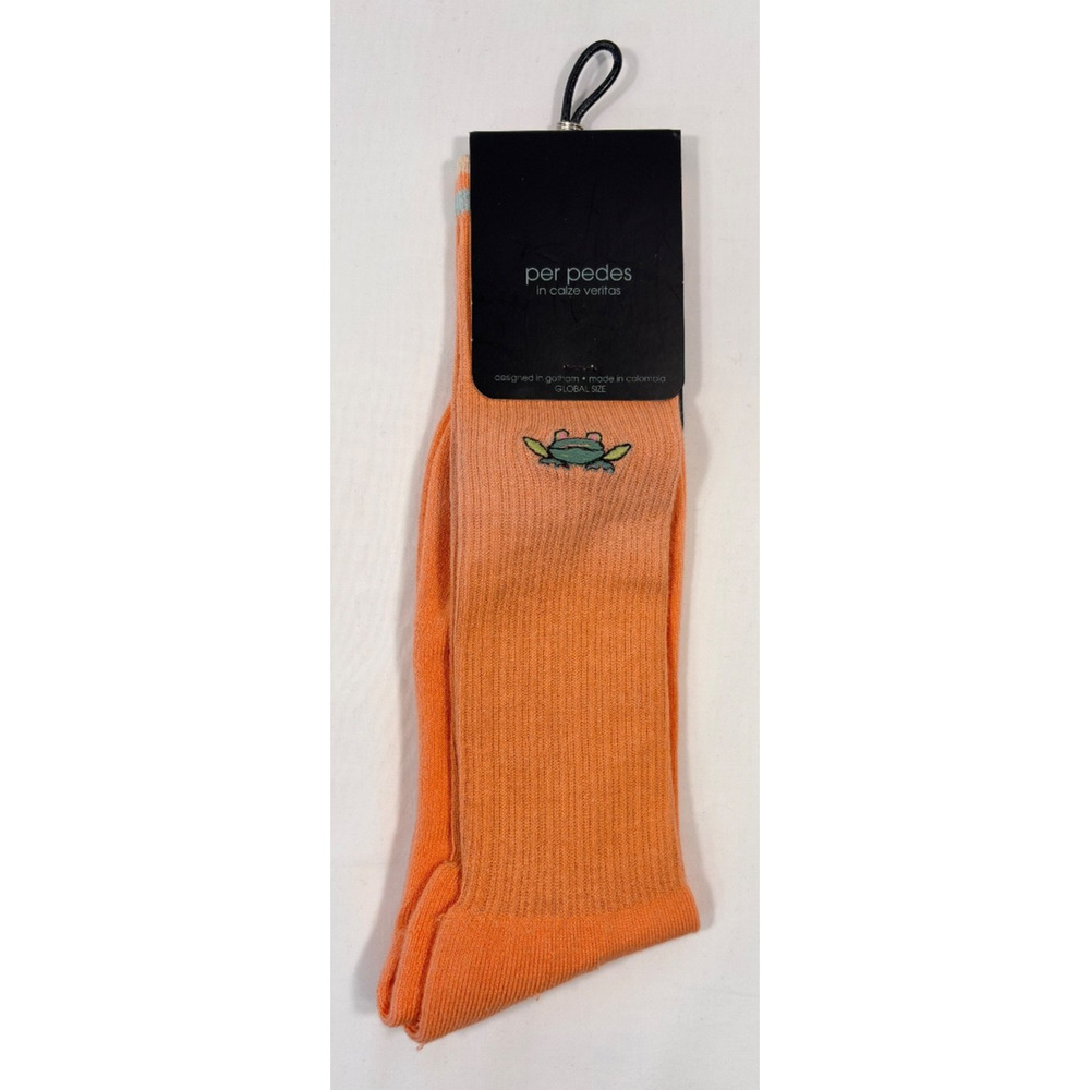 PER PEDES Frog Hop Mandarin Cotton Dress Socks One Size NEW